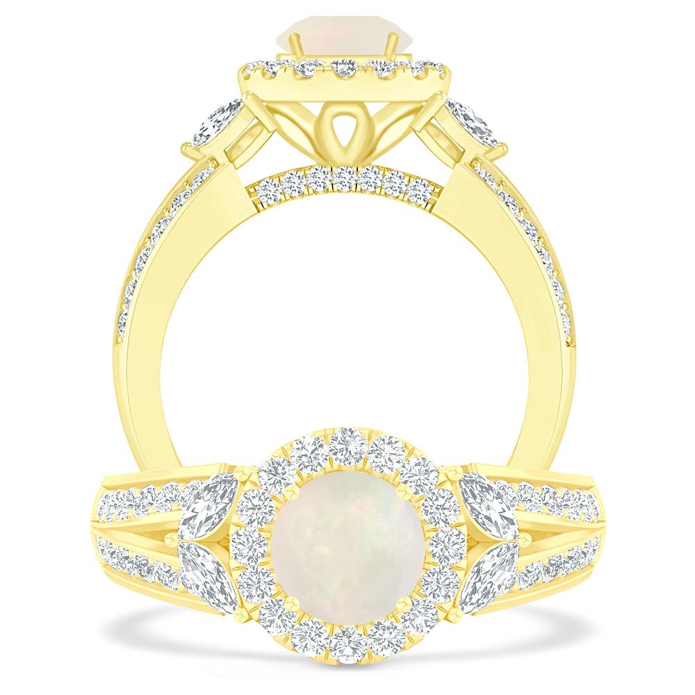 Yellow Gold - Opal