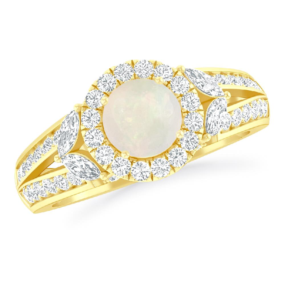 Yellow Gold - Opal