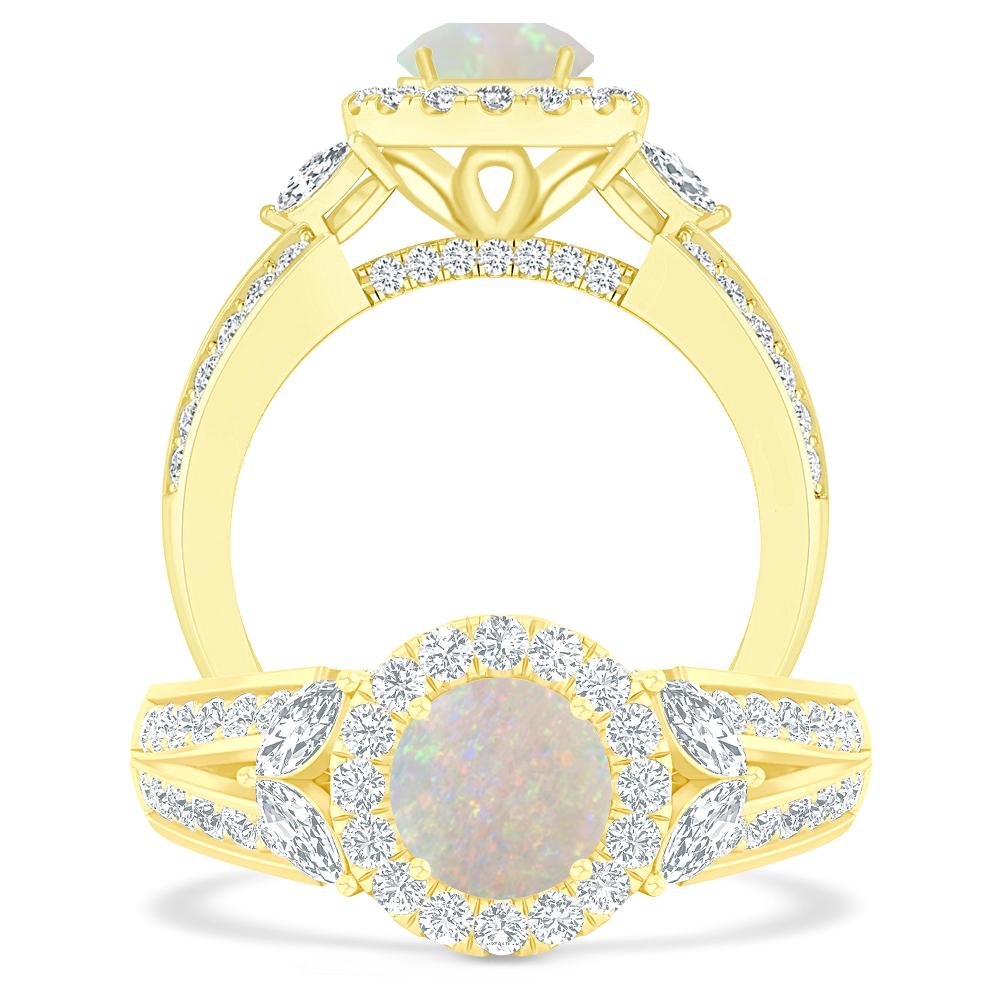 Yellow Gold - Opal