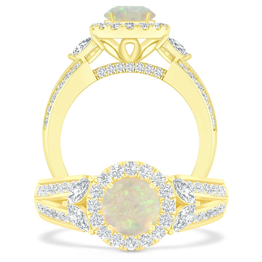 Yellow Gold - Opal