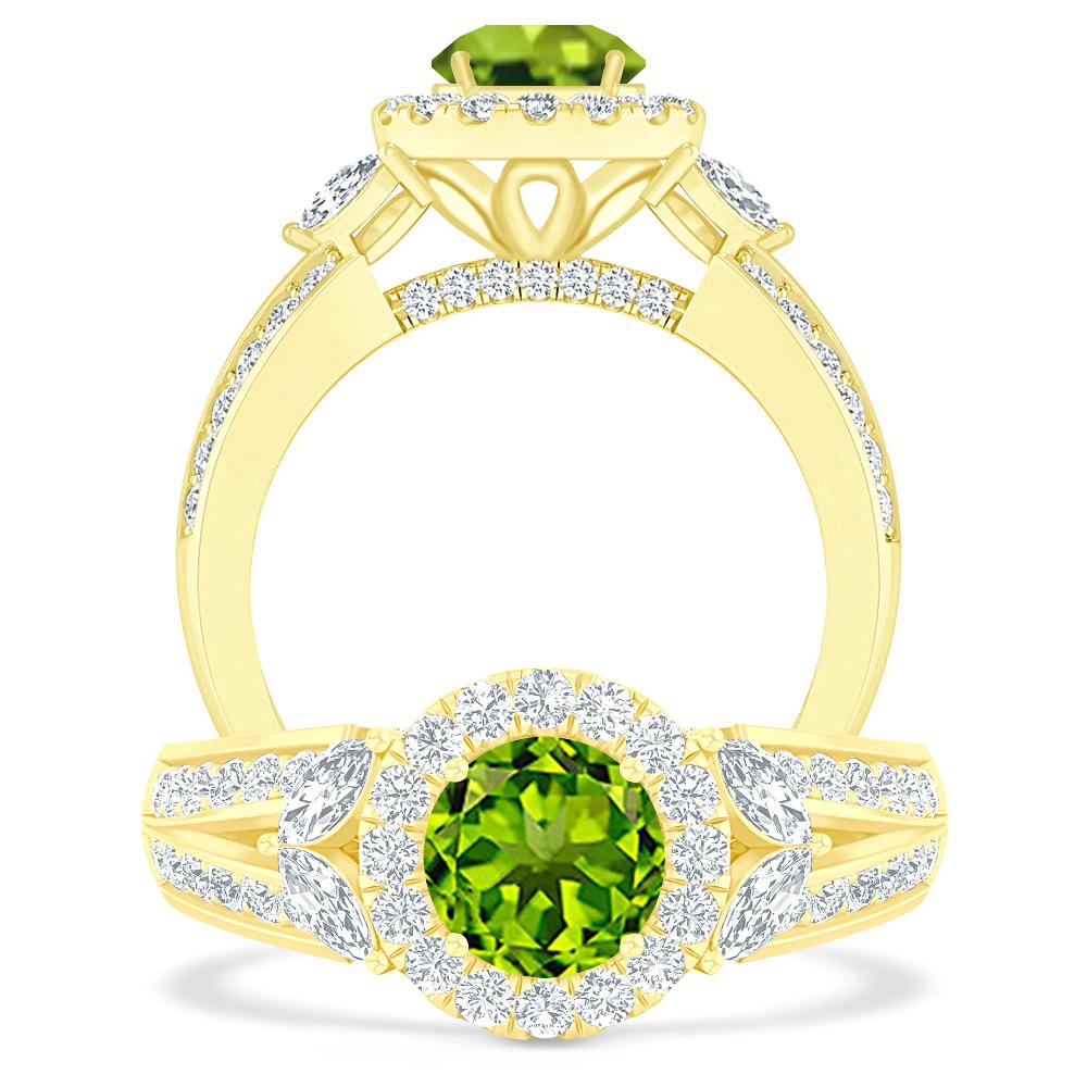 Yellow Gold - Peridot