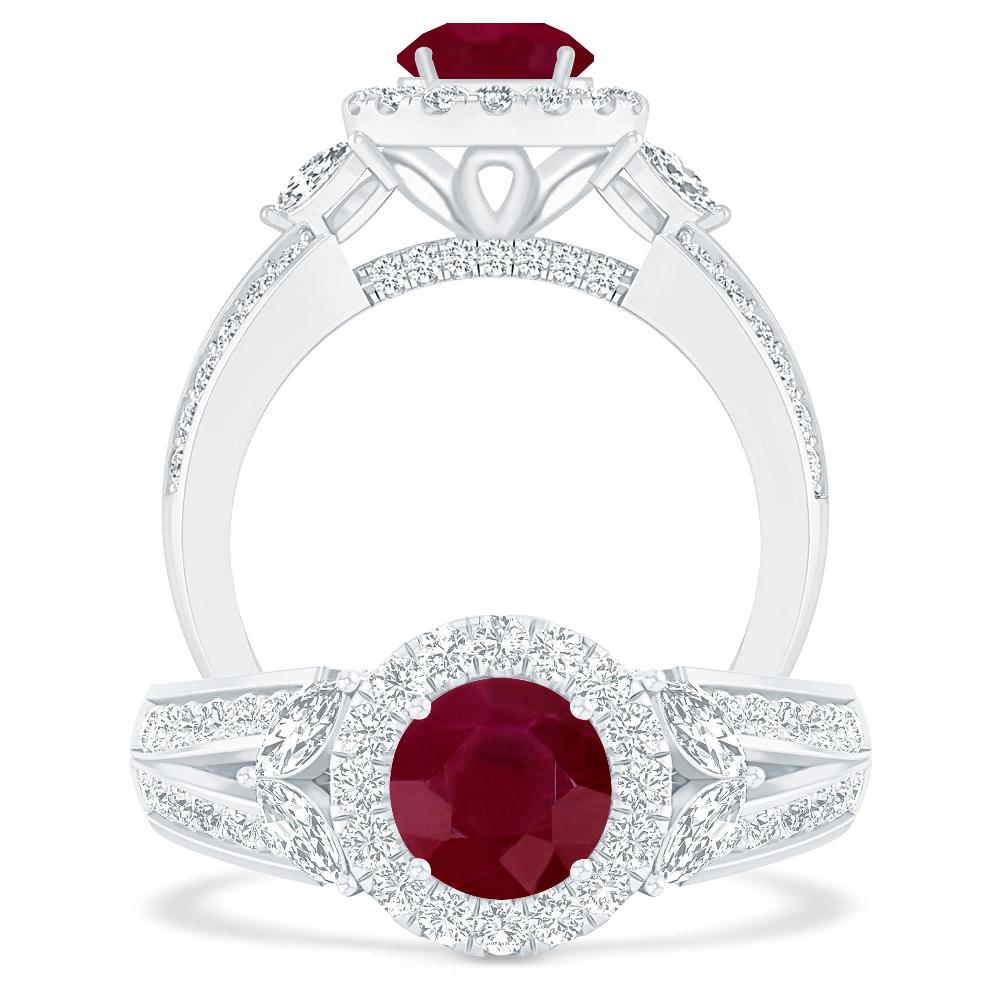 White Gold - Ruby