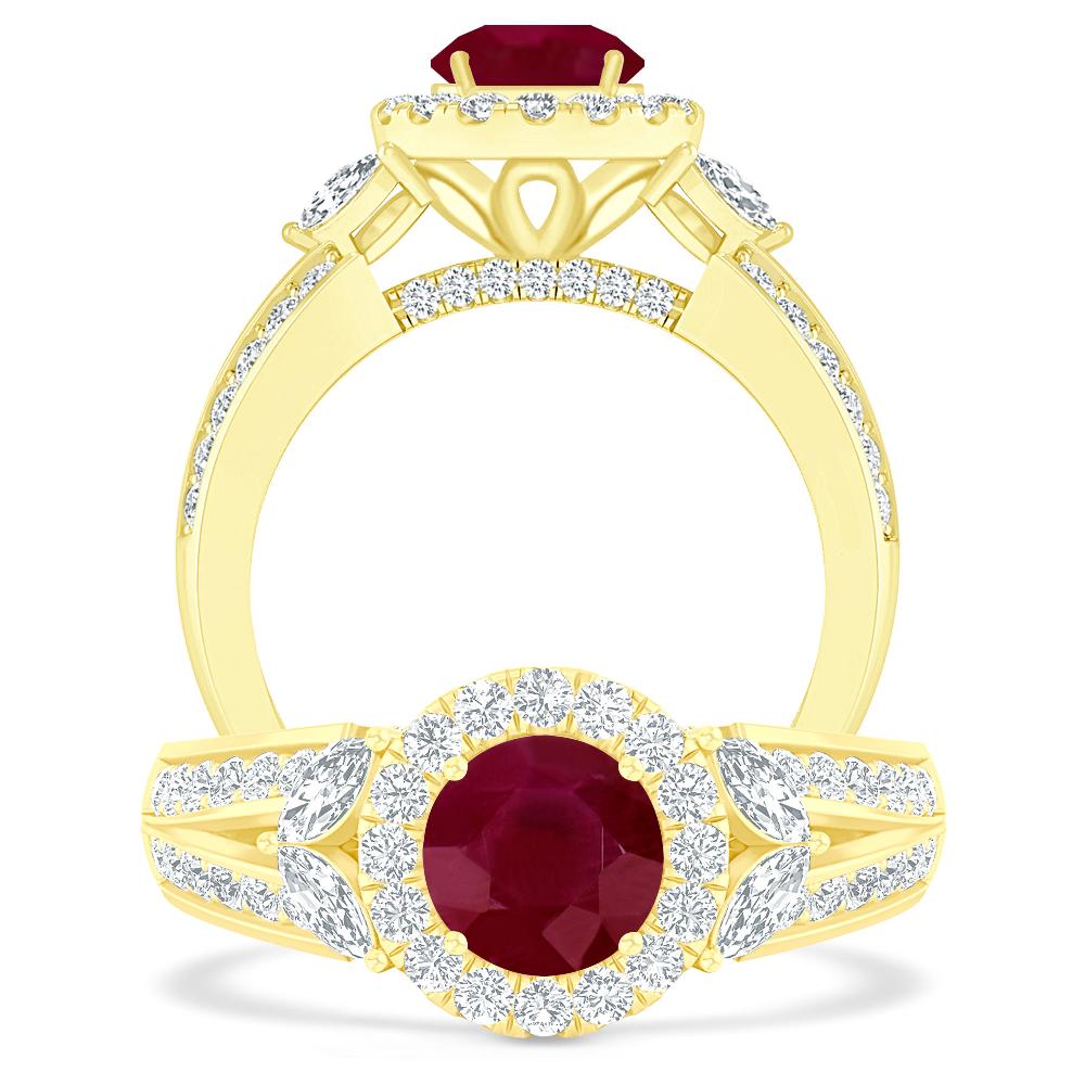 Yellow Gold - Ruby