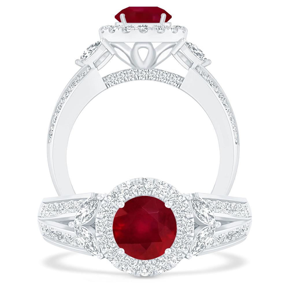 White Gold - Ruby