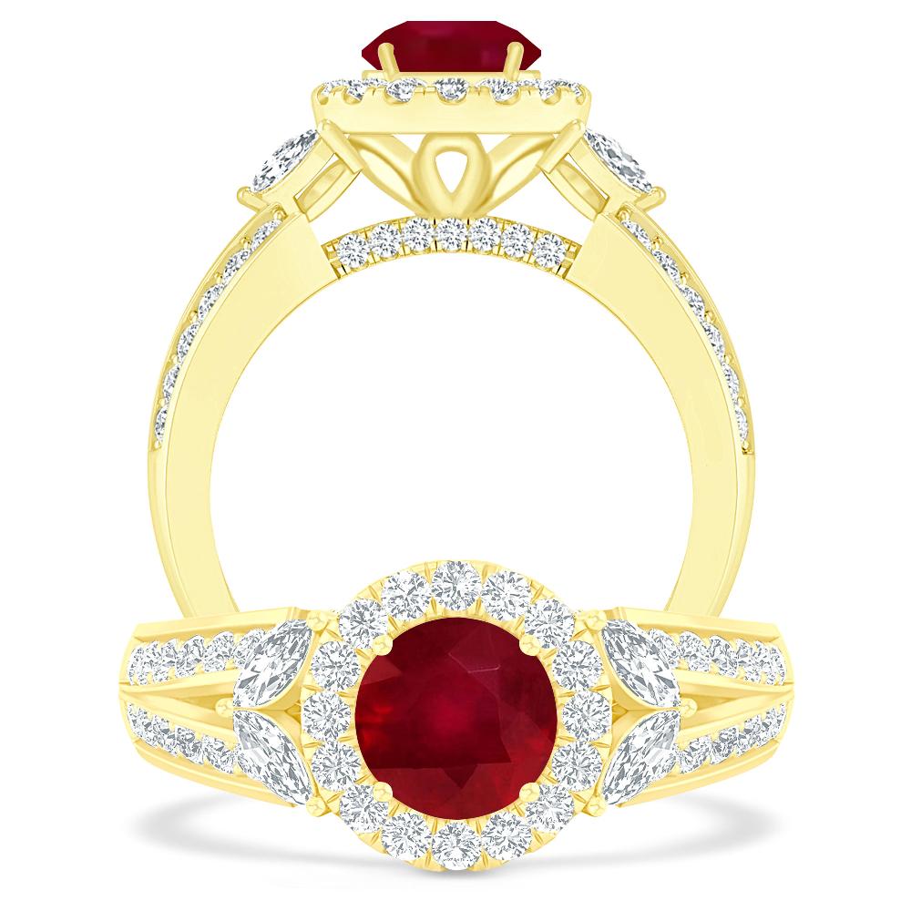 Yellow Gold - Ruby