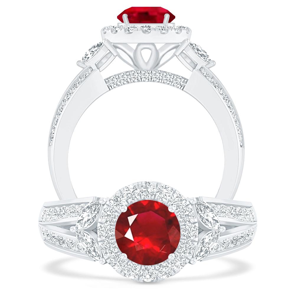 White Gold - Ruby