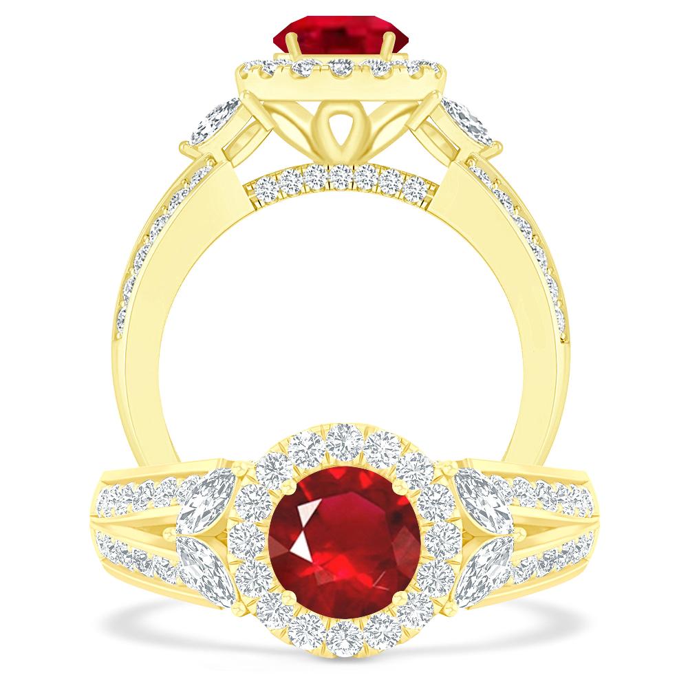 Yellow Gold - Ruby