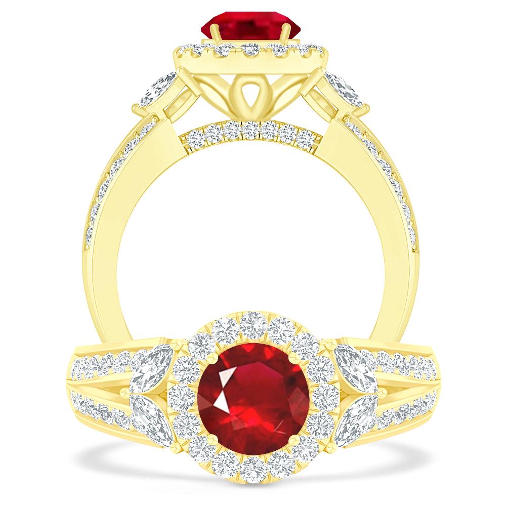 Yellow Gold - Ruby