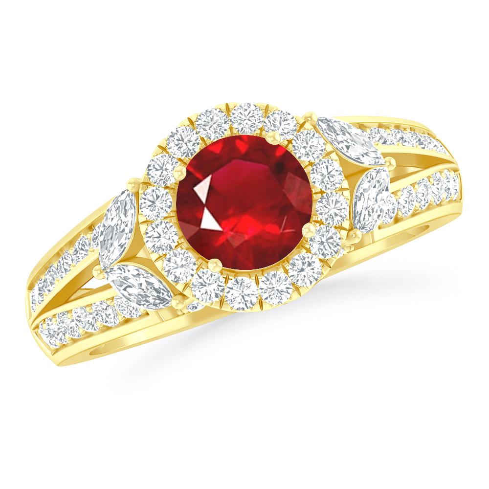 Yellow Gold - Ruby