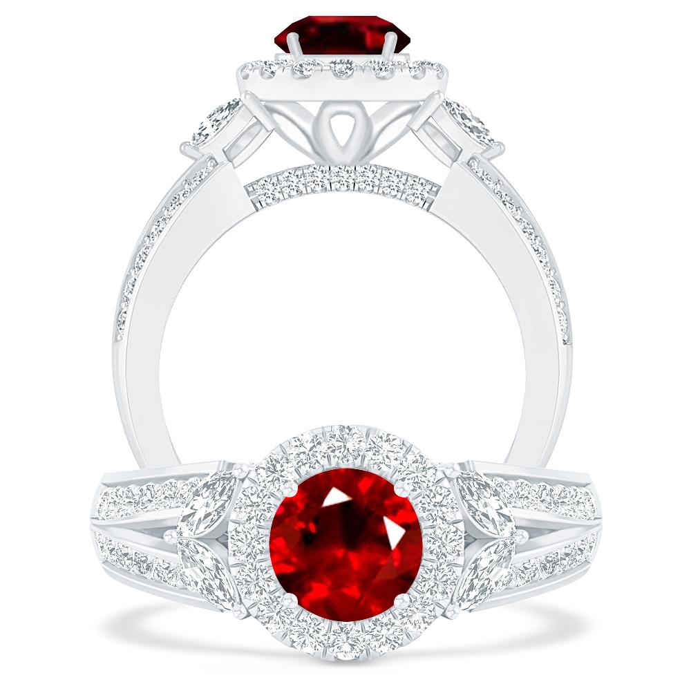 White Gold - Ruby