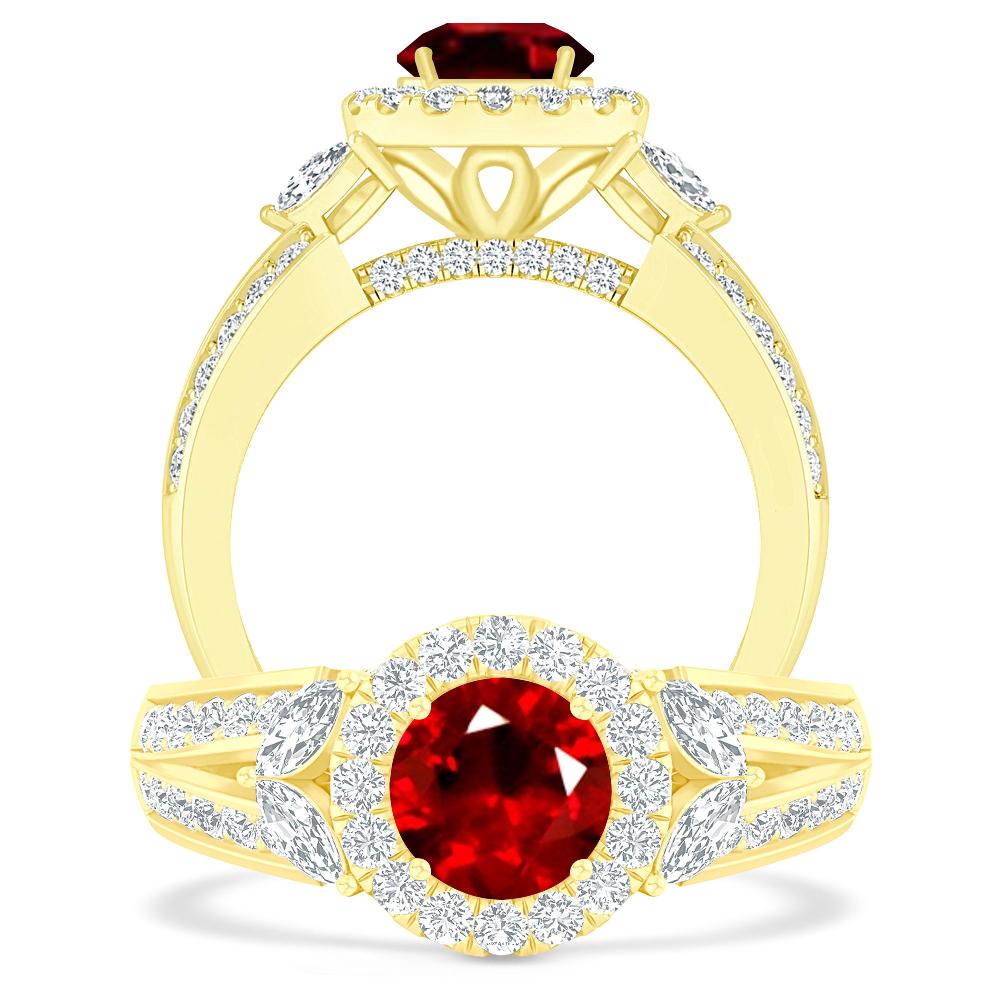 Yellow Gold - Ruby