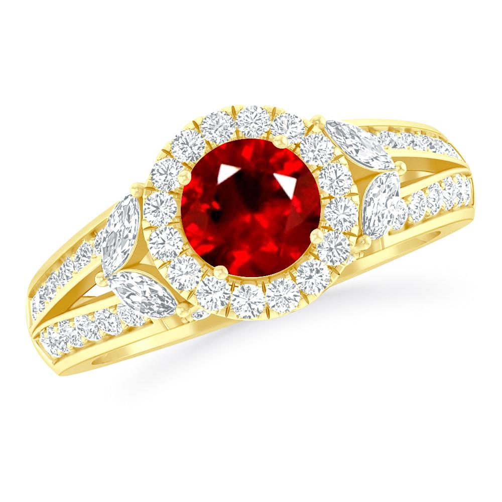 Yellow Gold - Ruby