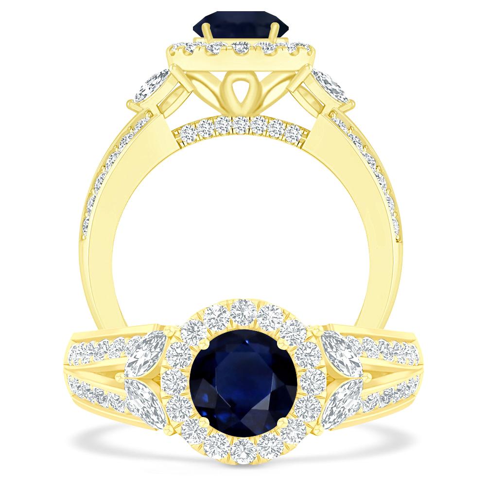 Yellow Gold - Sapphire