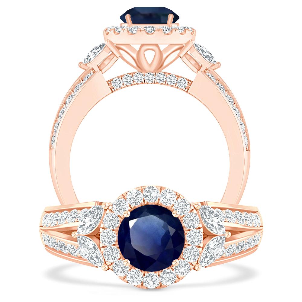 Rose Gold - Sapphire