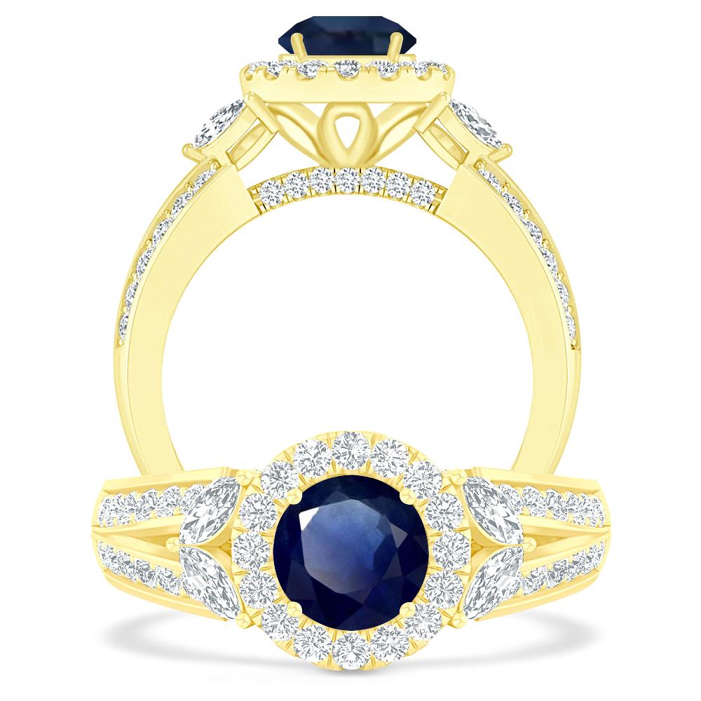 Yellow Gold - Sapphire