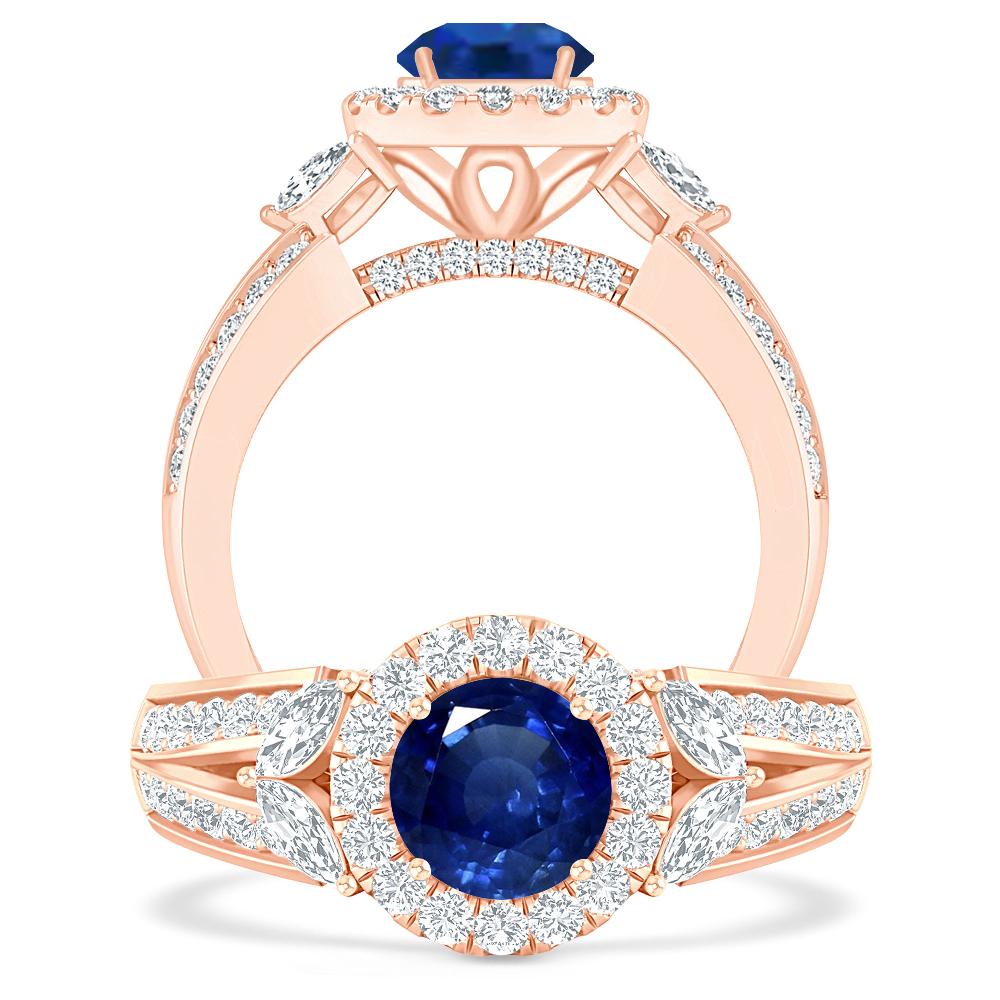 Rose Gold - Sapphire