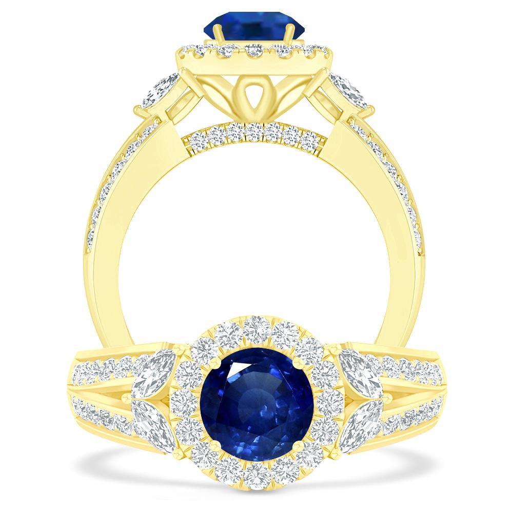 Yellow Gold - Sapphire