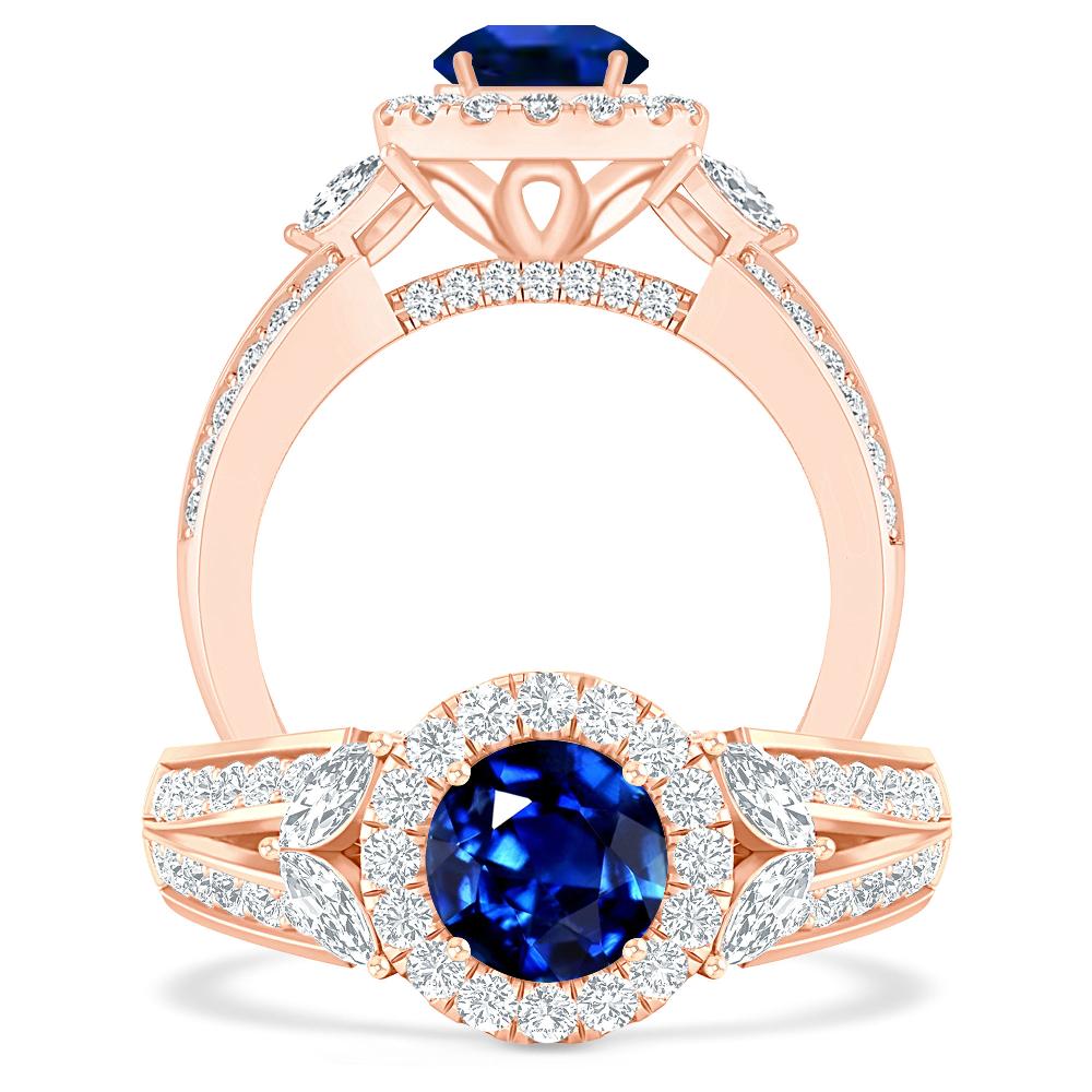 Rose Gold - Sapphire