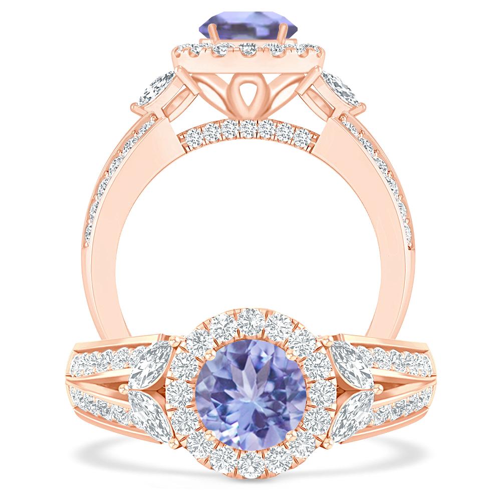 Rose Gold - Tanzanite