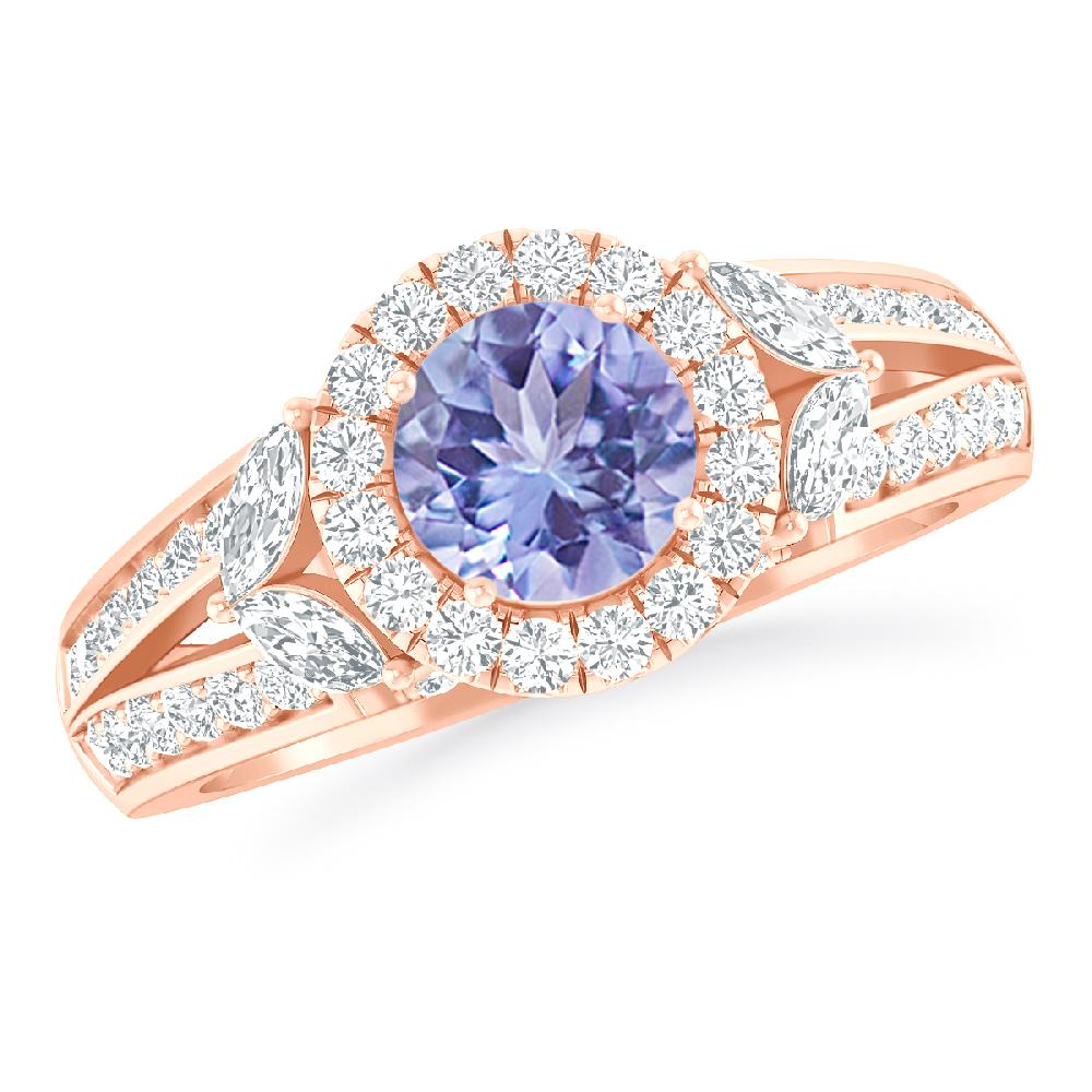 Rose Gold - Tanzanite