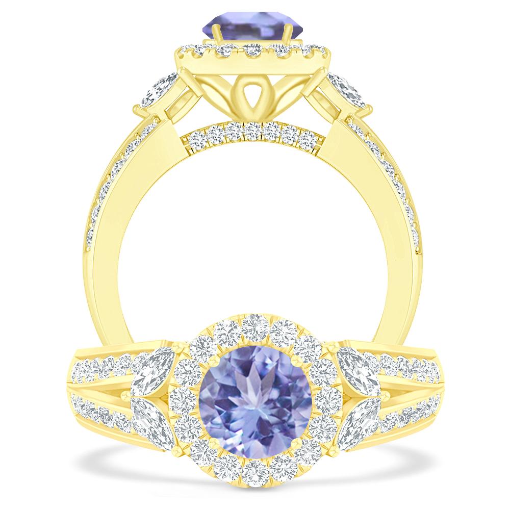 Yellow Gold - Tanzanite