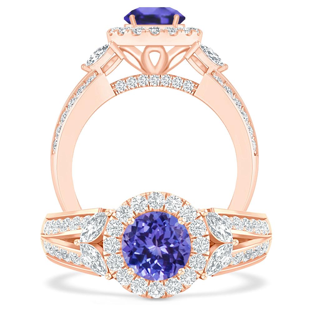 Rose Gold - Tanzanite