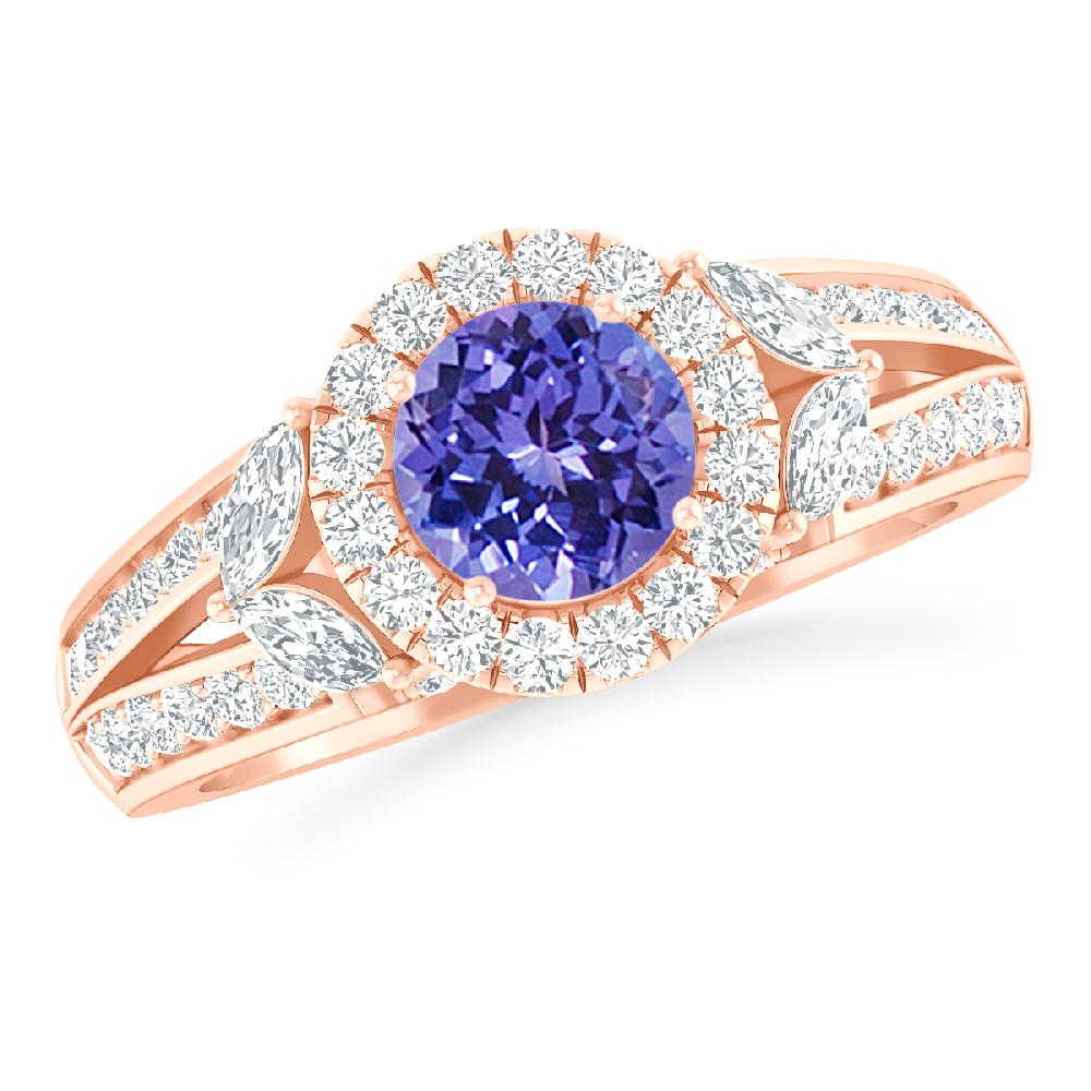 Rose Gold - Tanzanite