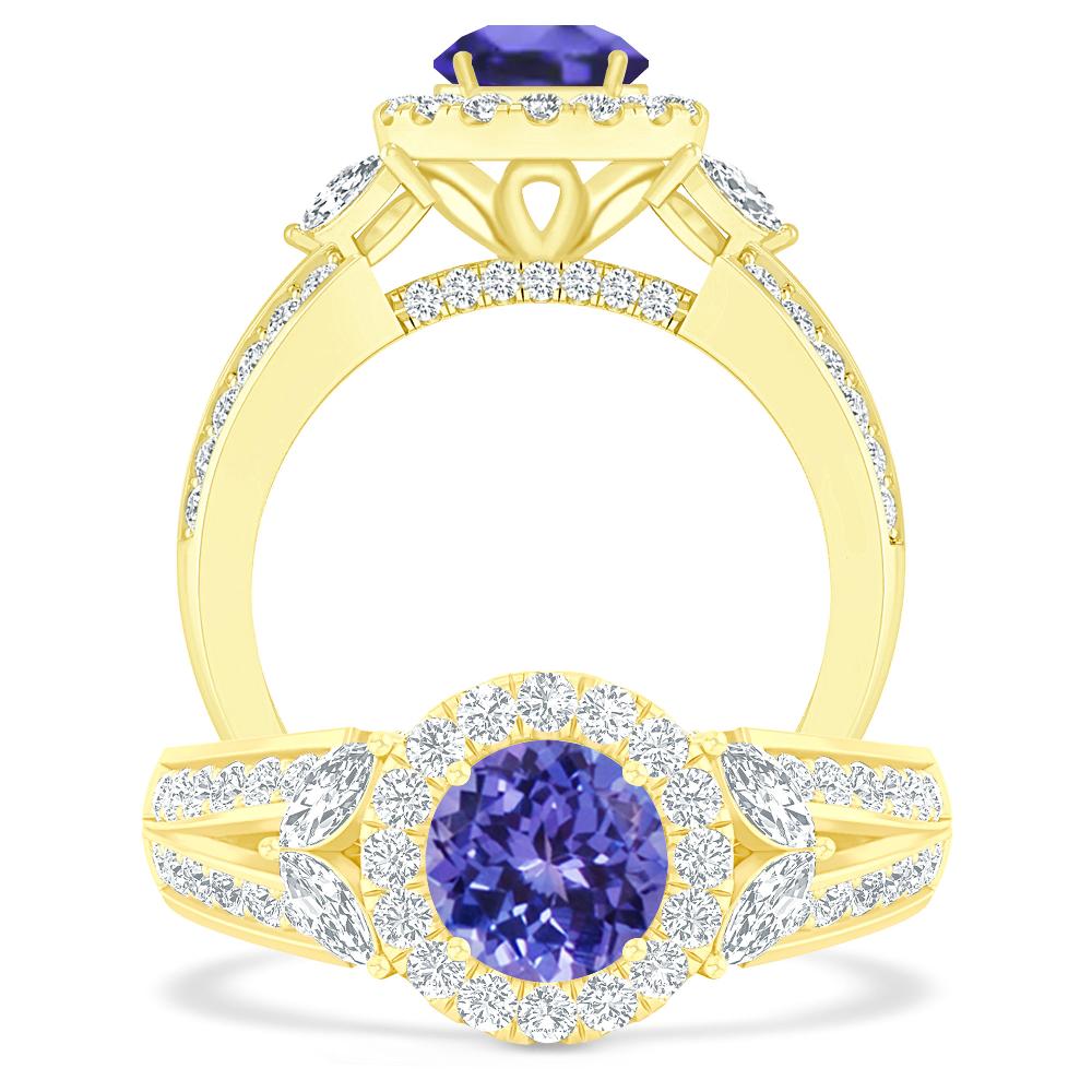 Yellow Gold - Tanzanite