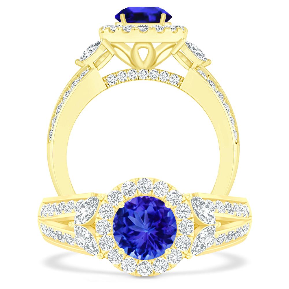 Yellow Gold - Tanzanite