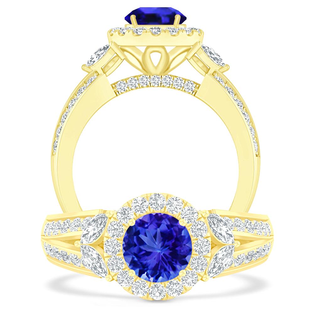 Yellow Gold - Tanzanite