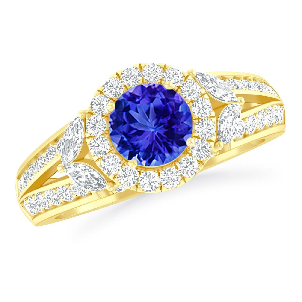 Yellow Gold - Tanzanite