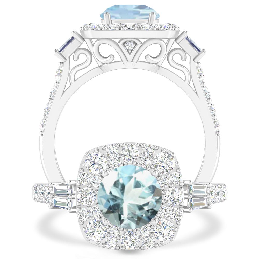 White Gold - Aquamarine