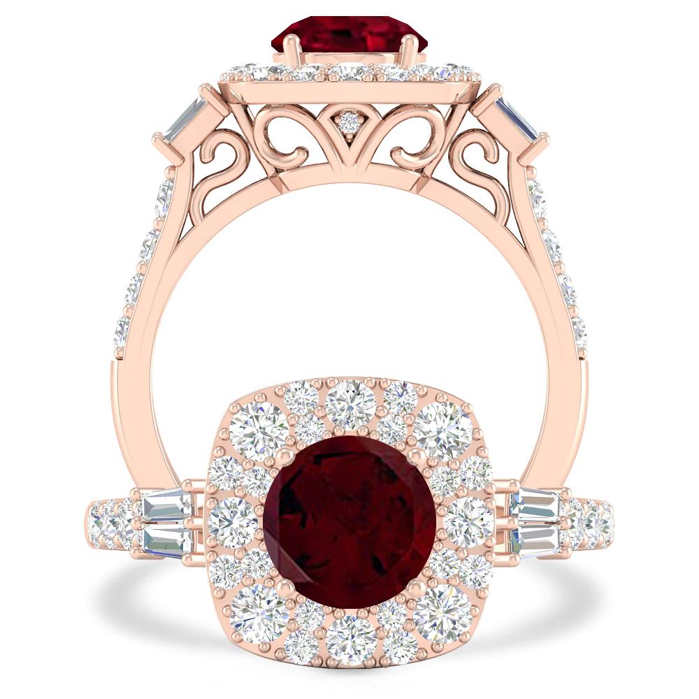 Rose Gold - Garnet