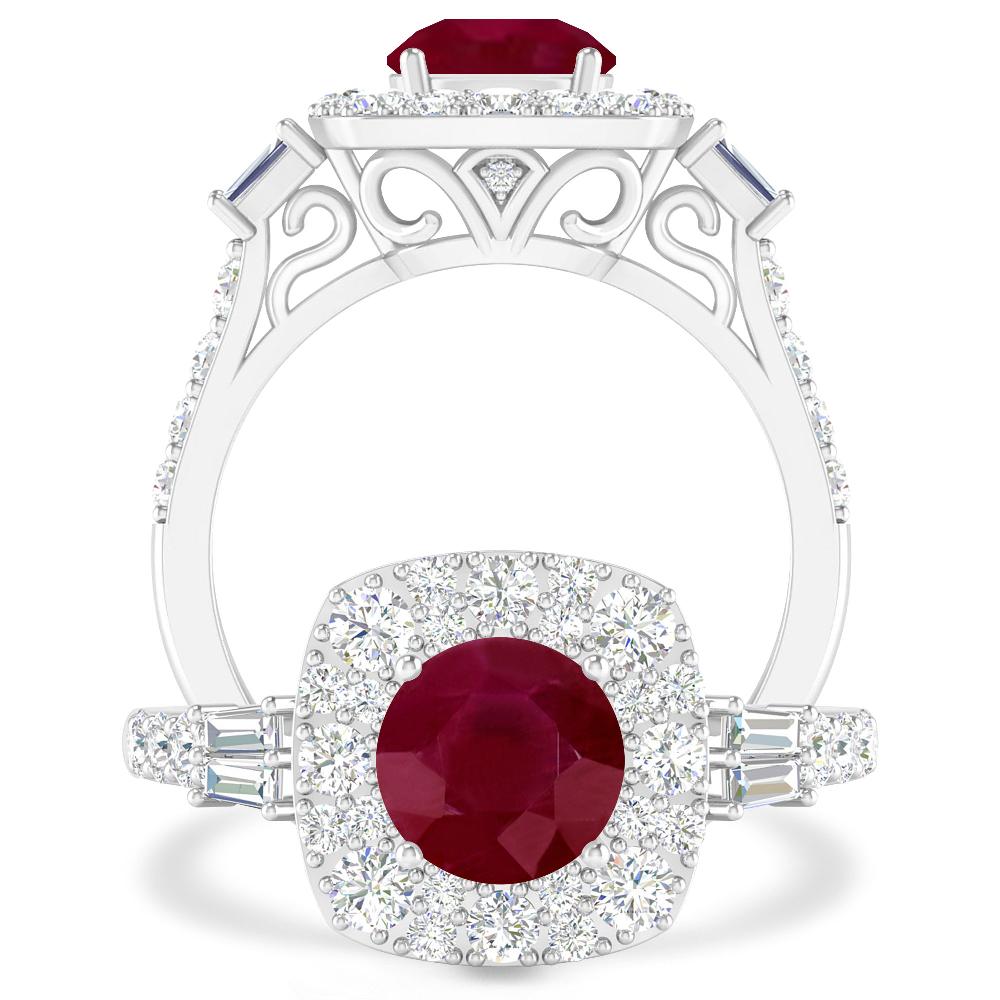 White Gold - Ruby