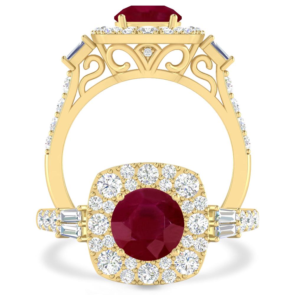 Yellow Gold - Ruby