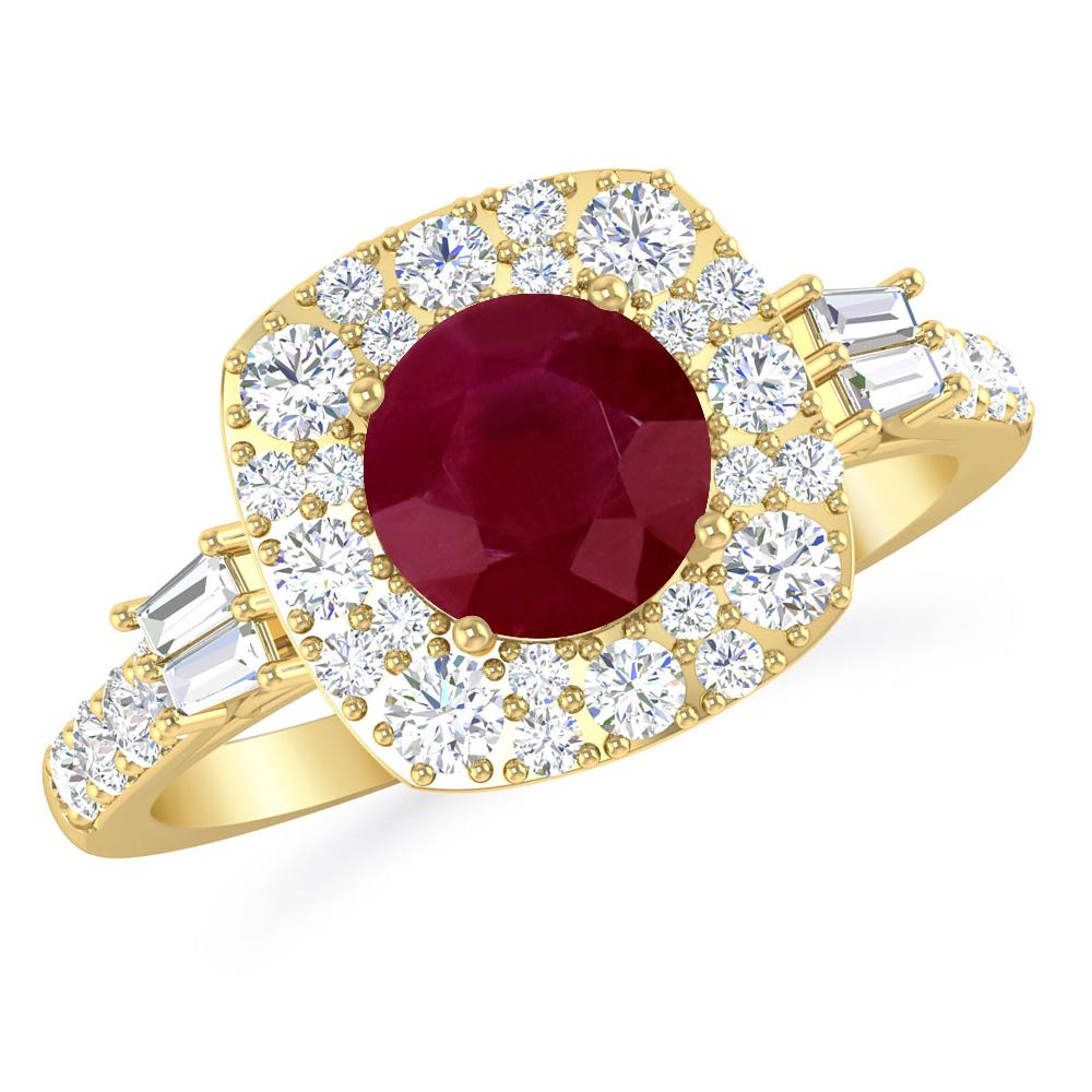 Yellow Gold - Ruby