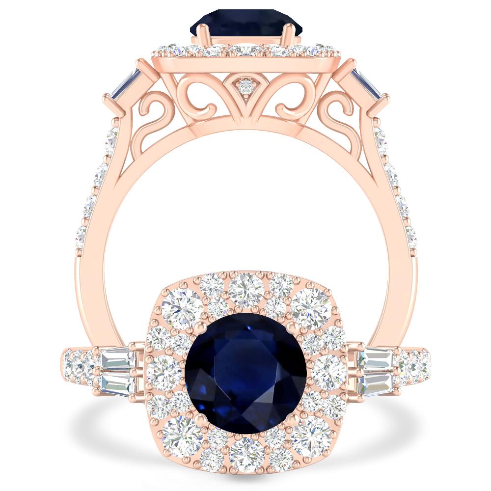 Rose Gold - Sapphire
