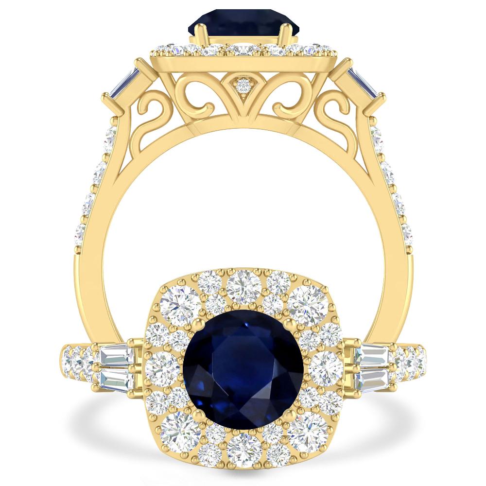 Yellow Gold - Sapphire