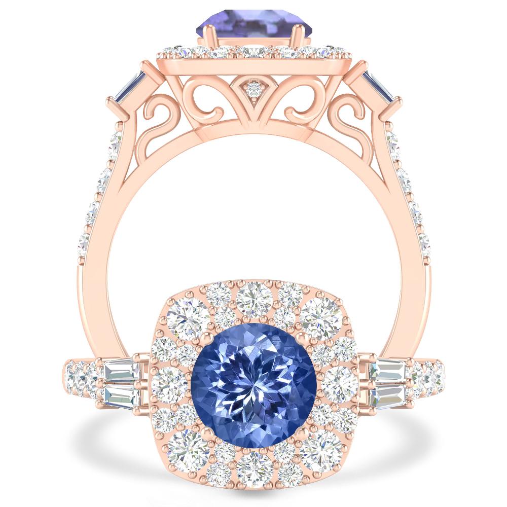 Rose Gold - Tanzanite