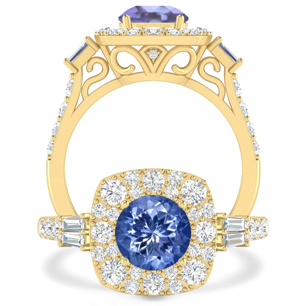 Yellow Gold - Tanzanite