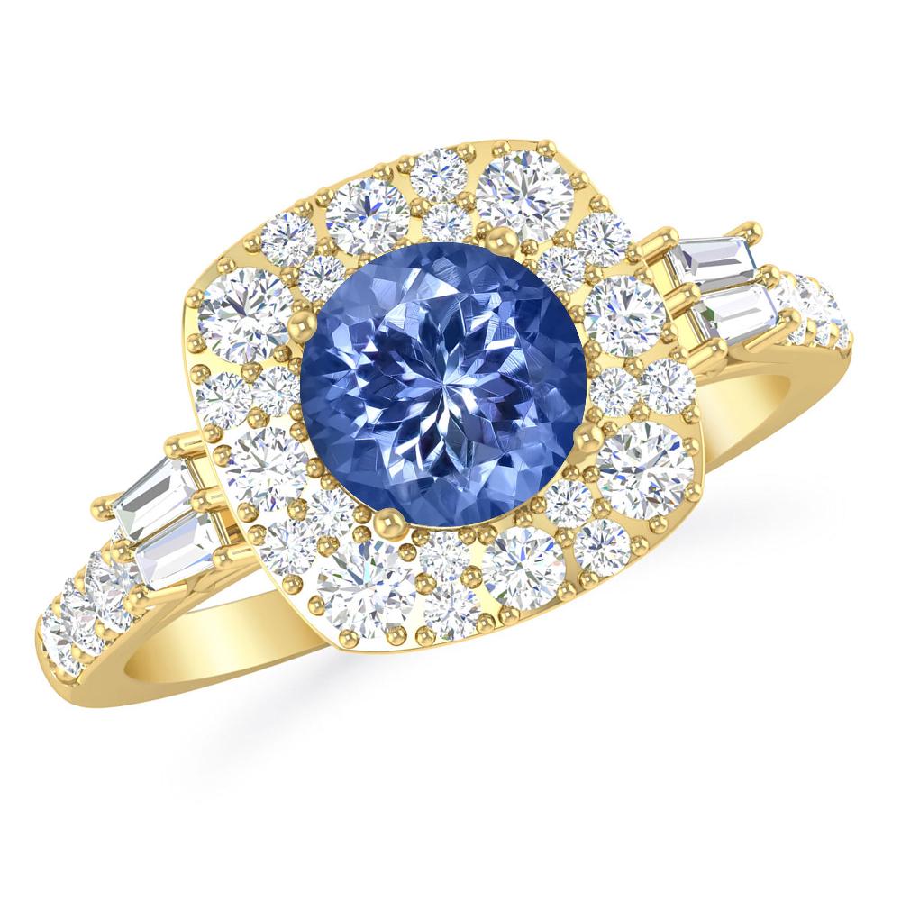 Yellow Gold - Tanzanite