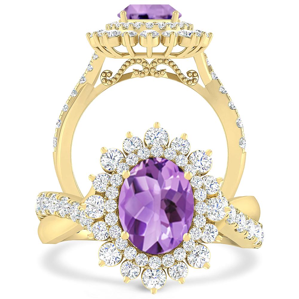 Yellow Gold - Amethyst