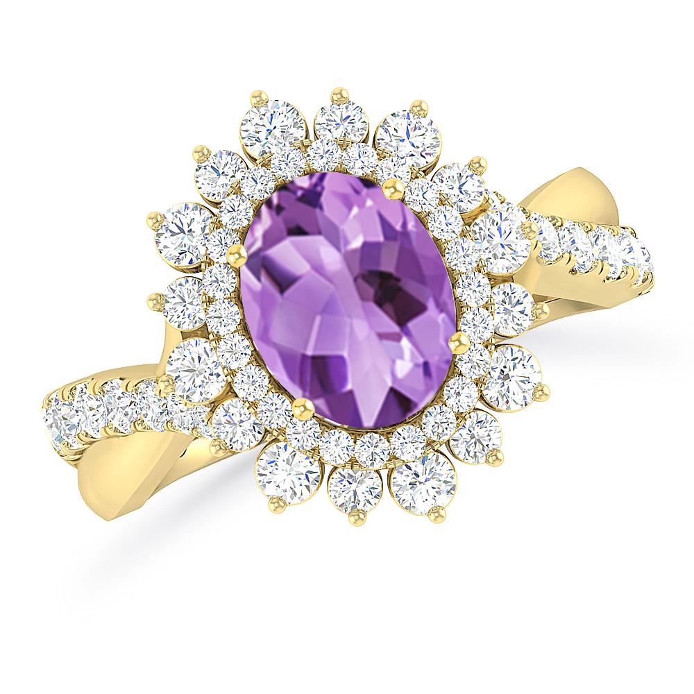 Yellow Gold - Amethyst