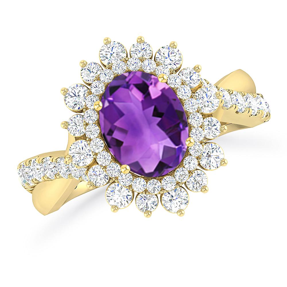 Yellow Gold - Amethyst