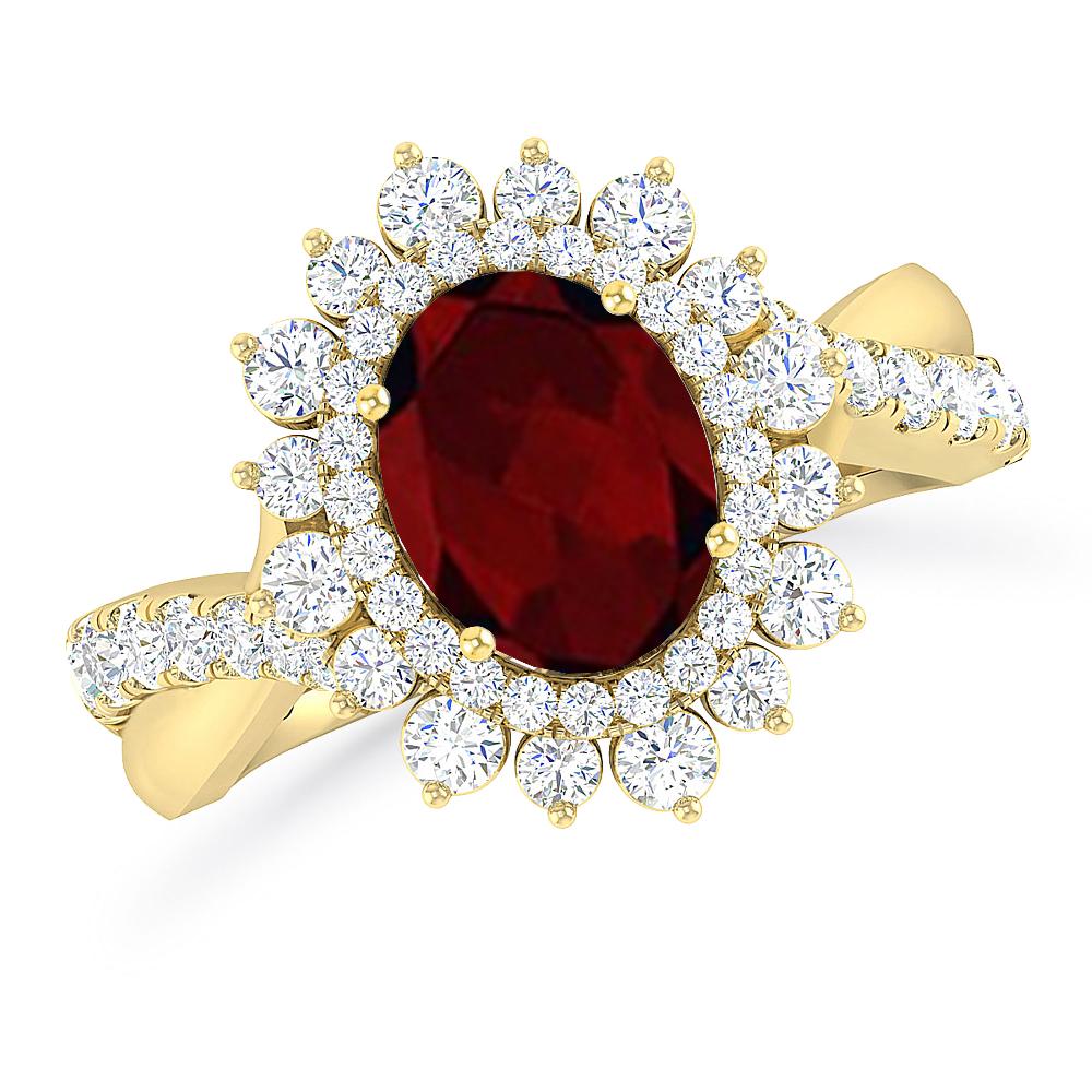 Yellow Gold - Garnet