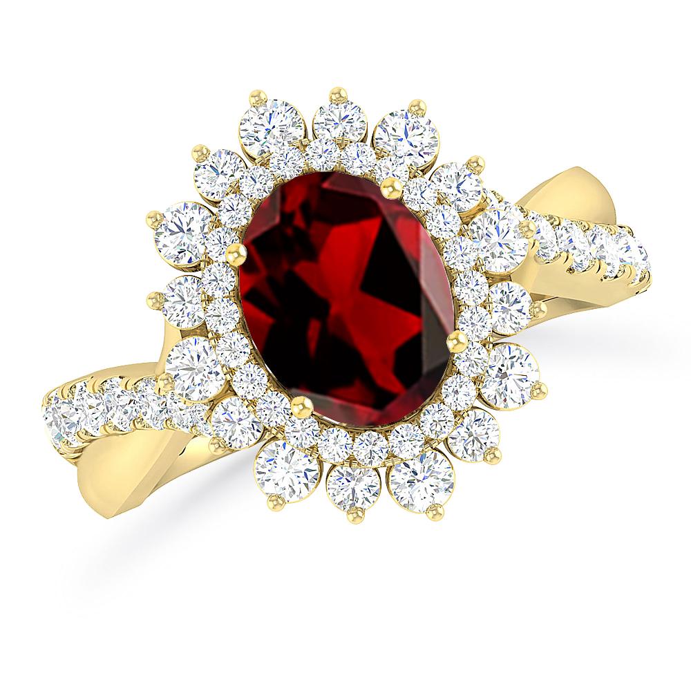 Yellow Gold - Garnet