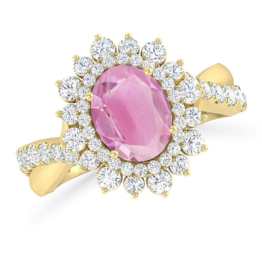 Yellow Gold - Pink Tourmaline