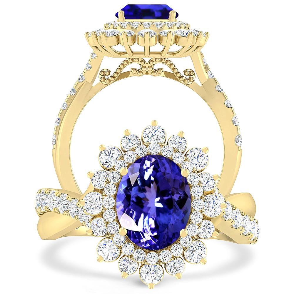 Yellow Gold - Tanzanite