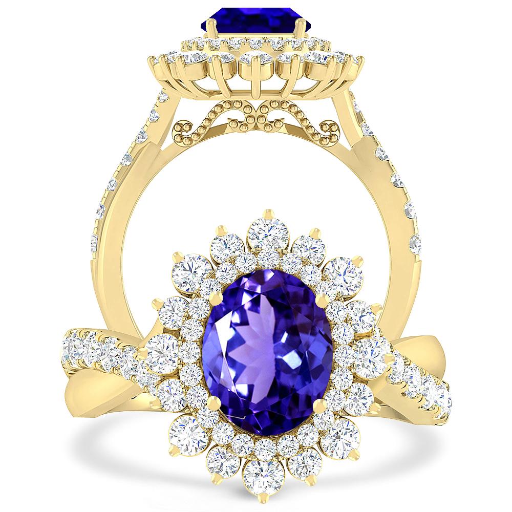 Yellow Gold - Tanzanite