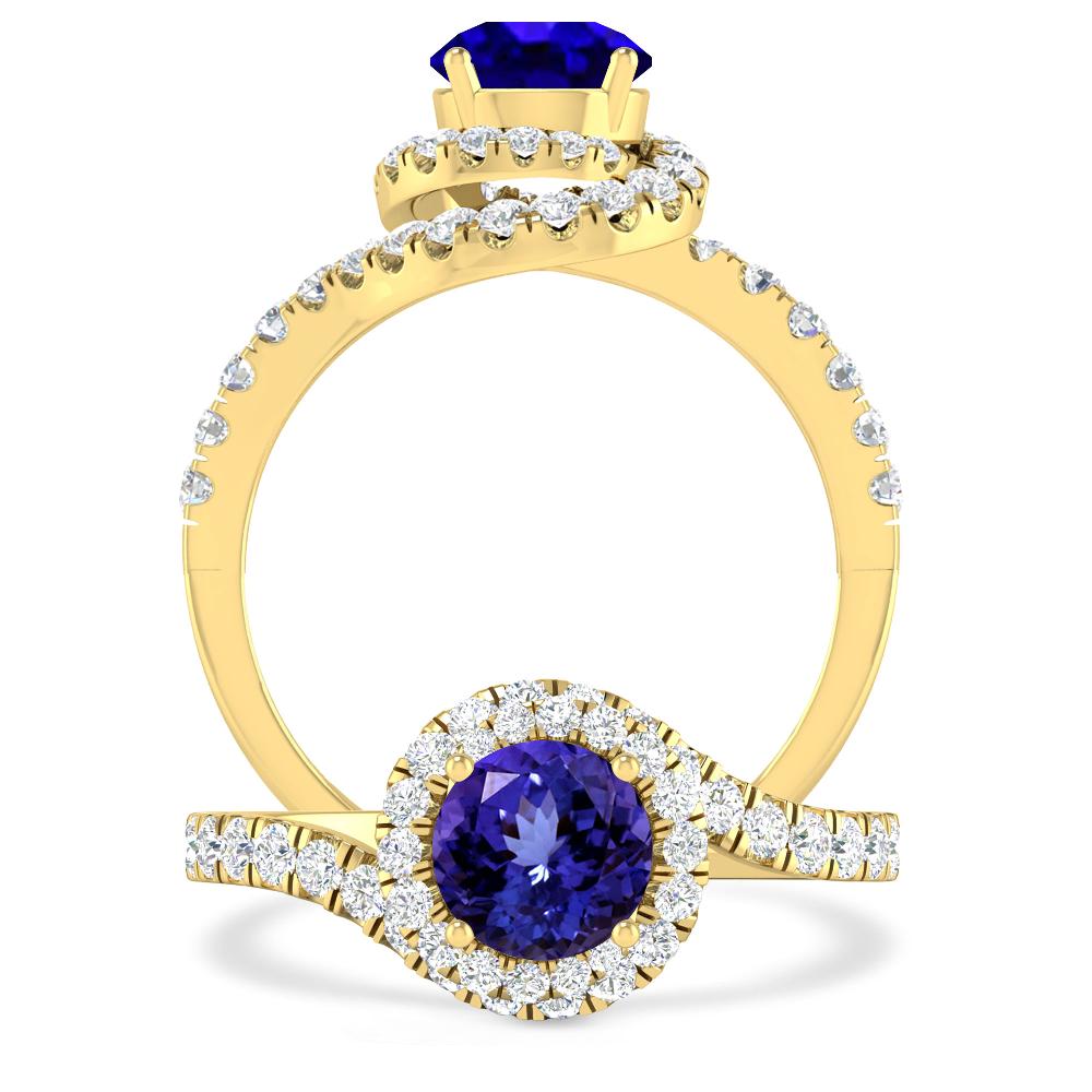 Yellow Gold - Tanzanite